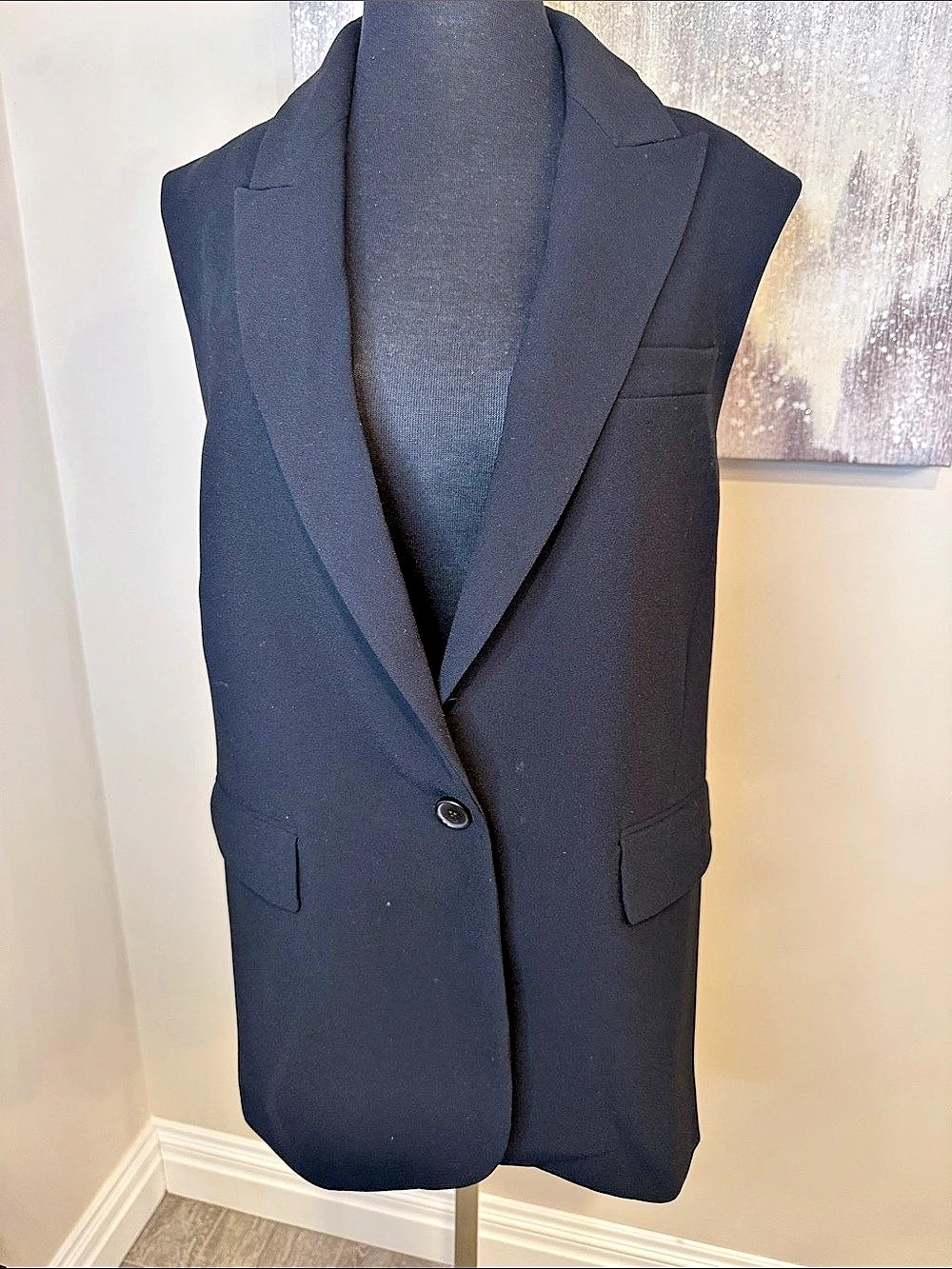 Zara Black Tailored Vest Size Medium